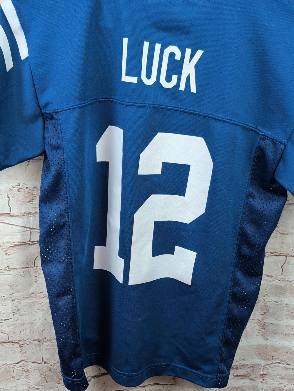 Andrew Luck #12 INDIANAPOLIS COLTS NFL Team Apparel Blue Jersey YOUTH Size Small